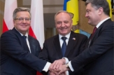 Președintele Republicii Polone, Bronisław Komorowski, și președintele Ucrainei, Petro Poroșenko, efectuează o vizită oficială comună în Republica Moldova
