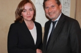 Natalia Gherman a avut o întrevedere cu Johannes Hahn, comisar european pentru politică de vecinătate și negocieri pentru extindere