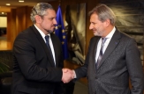 Ministrul de externe Andrei Galbur s-a întâlnit cu comisarul european Johannes Hahn