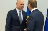 Pavel Filip a avut o întrevedere cu Preşedintele Consiliului European, Donald Tusk